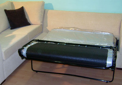 corner unit with foam mattress